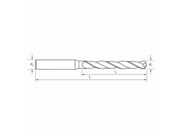 VHM-Bohrer Ø 2,8 mm 135° 5xD spiralgen. HRC (H)